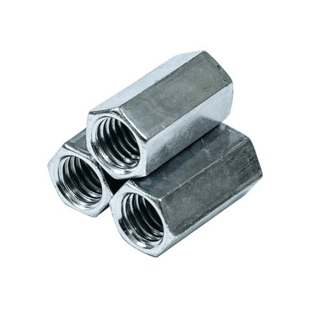 Newport Fasteners Coupling Nut, 7/16"-14, Steel, Grade A, Hot Dipped Galvanized, 1-3/4 in Lg, 5/8 in Hex Wd, 400 PK 825155-BR-400